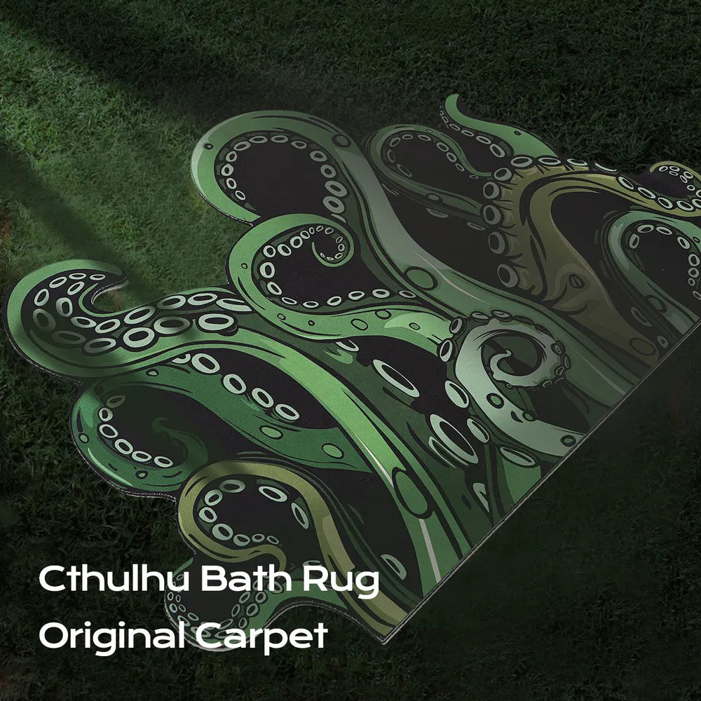 Octopus Bathroom Rug Non-Slip Mat -, Microfiber Absorbent Octopus Rug Non-Slip Backing, Unique Gift And Holiday Decor Rug For Tabletop Role Playing Gamers, Fans And Sailing Enthusiasts