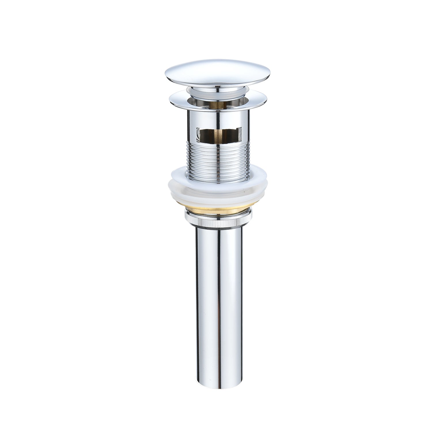 Bathroom Sink Drain With Overflow Hole, Basin And Washbasin Pop-up Drain, 304 Stainless Steel