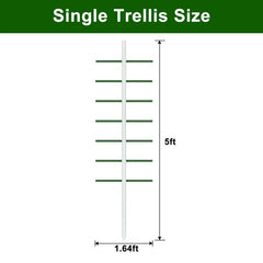 1PC 1.64FT*5FT White Round Tube Climbing Trellis, Outdoor Gardening Stand, Flower And Vegetable Climbing Trellis, Garden And Balcony Climbing Plant Stand