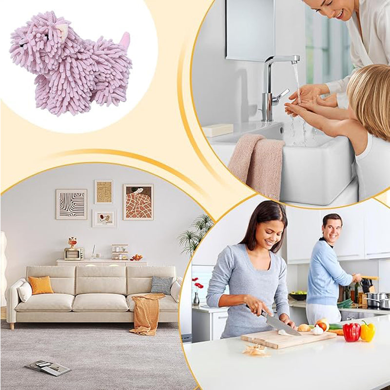 Cute Puppy Shaped Towel,Absorbent Kitchen Towel With Hanging Loop, Towels For Home