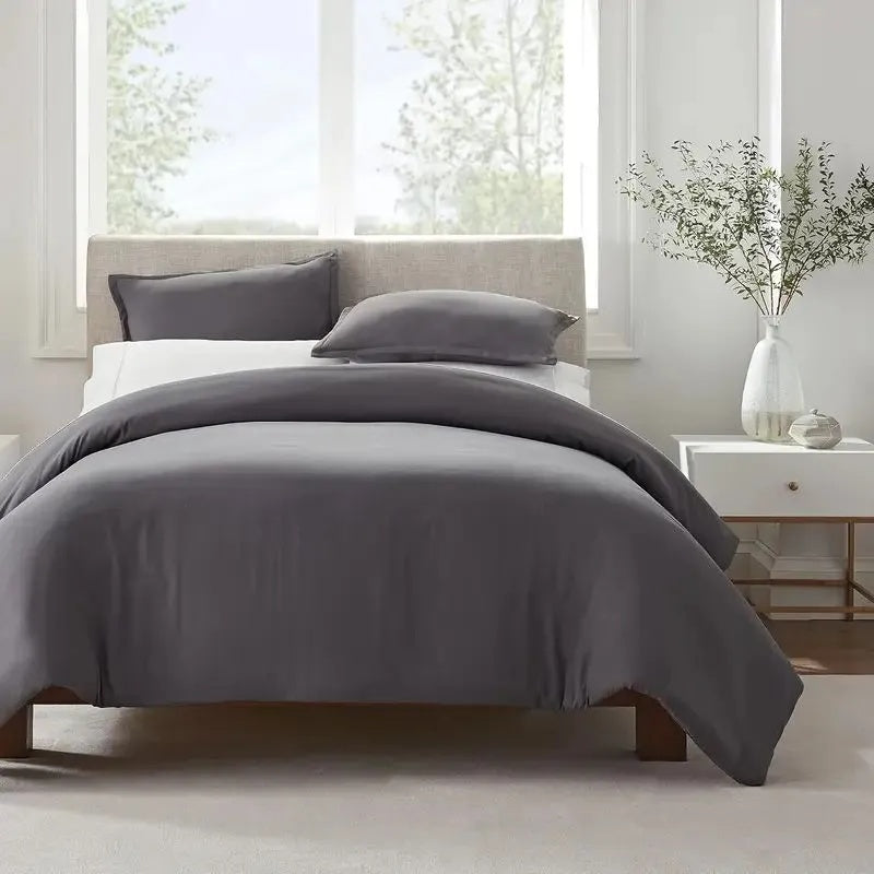 Serta Simply Clean Pleated Duvet Cover King