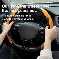 Car Wood Grain Steering Wheel Cover Car Interior Accessories 3PCS Segmented Butterfly Design Universal 99 Percent Vehicle Wheel Cover Protector
