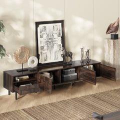 78  Mid Century Modern TV Stand For 65 Inch TVs, TV Console With Storage Cabinets For Living Room, Entertainment Center Storage
