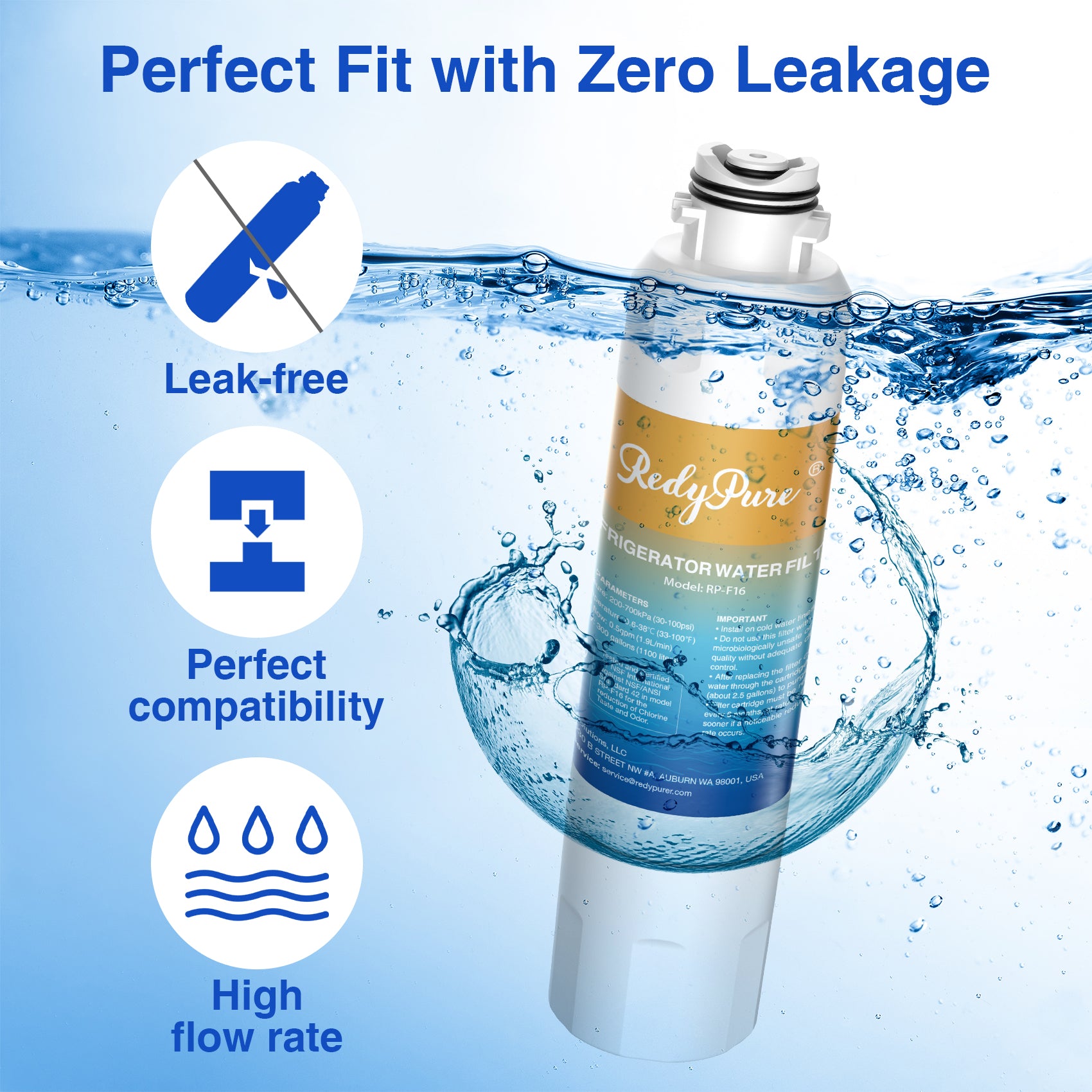 5 Pack Refrigerator Water Filter Replacement For Water Filter HAF-CIN EXP, DA29-00020B, HAF-CIN, DA29-00020B-1, RF28HMEDBSR, RF263BEAESR, RS25J500DSR, RF263TEAESG, HDX FMS-2, DA97-08006A-1