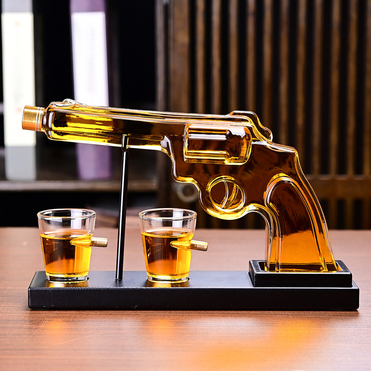 Gifts For Men Dad, 10 Oz Whiskey Gun Decanter Set  2 Bullet Glasses - Unique Birthday Pistol Gift Ideas Daughter Son, Personalized Liquor Dispenser - Scotch Bourbon Vodka, Him, Brother Husband