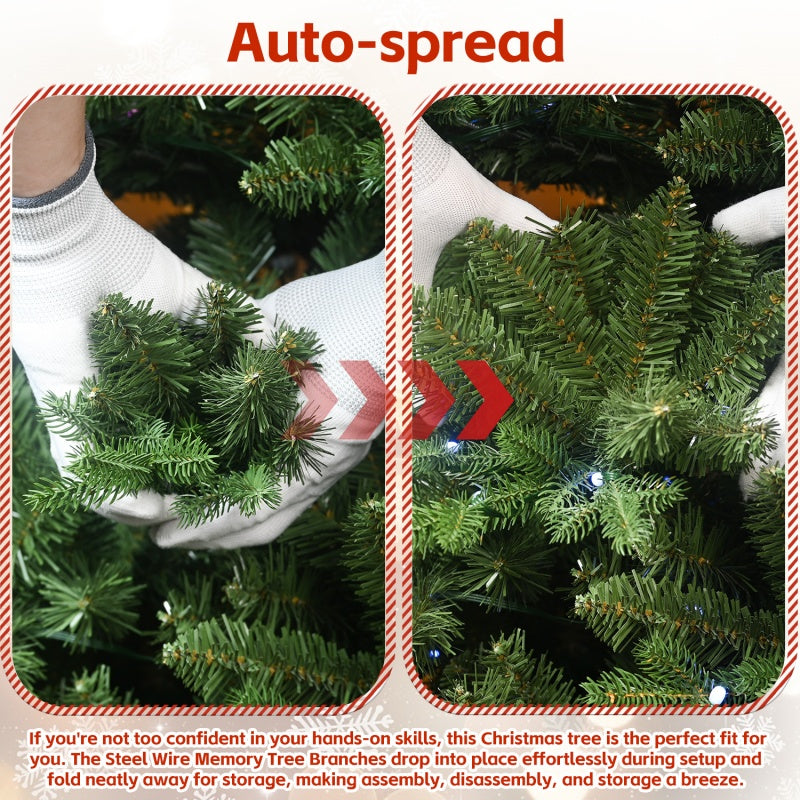 7ft Pe,pvc  Mixed Christmas Tree