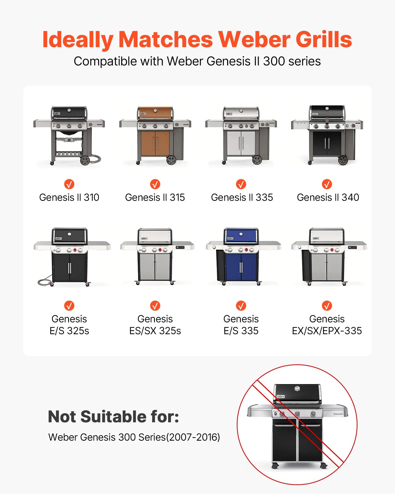 17 In Flavorizer Bars Steel Grill Replacement For Weber Genesis II 300 Series