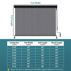 6'X8' Light Grey HDPE Covered Roller Shutter