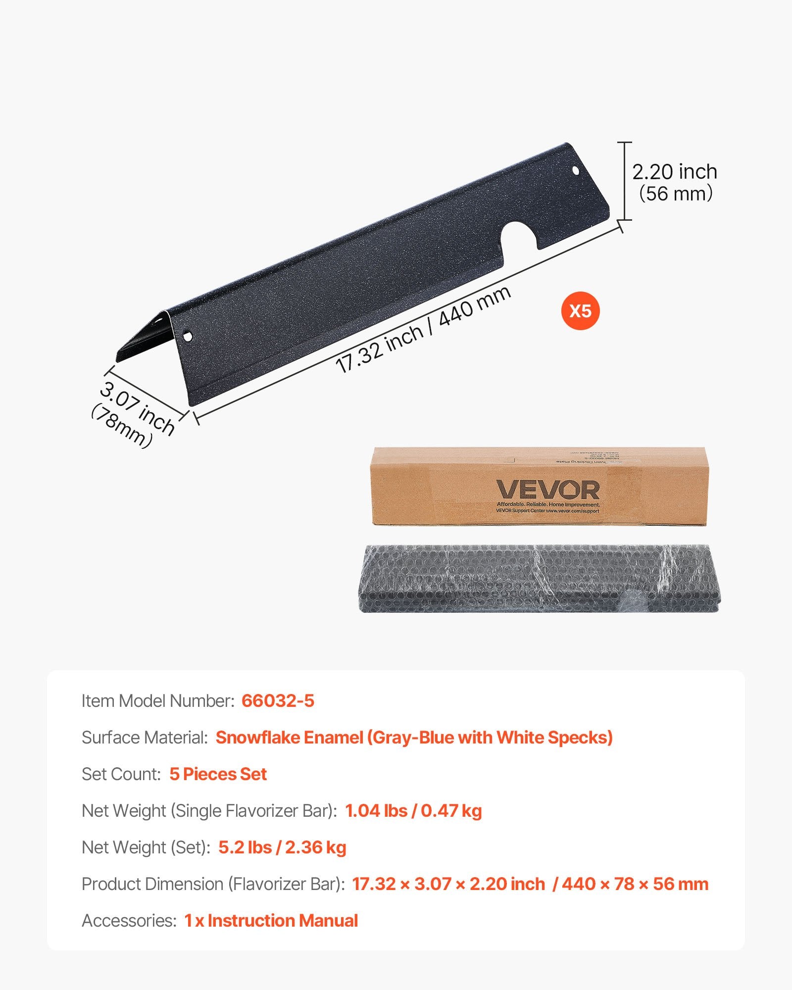 17 In Flavorizer Bars Steel Grill Replacement For Weber Genesis II 300 Series