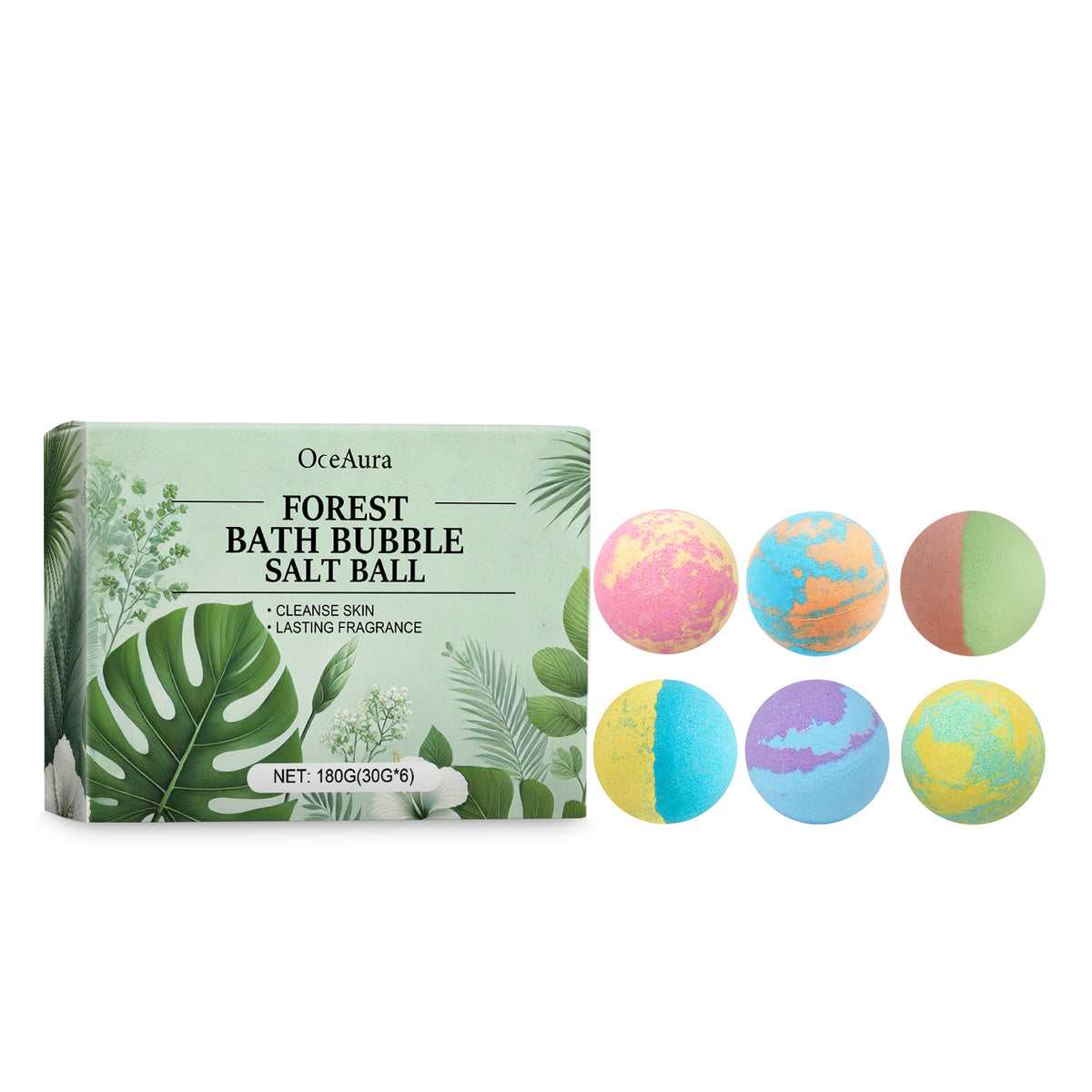 OceAura Fragrant Shower Ball, Plant-Scented Shower Ball Cleans And Moisturizes The Body With A Colorful And Fragrant Shower Ball