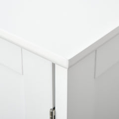 Bathroom Vanities, Bathroom Sink Cabinets with U-Shape Cut-Out and Adjustable Internal Shelf, White