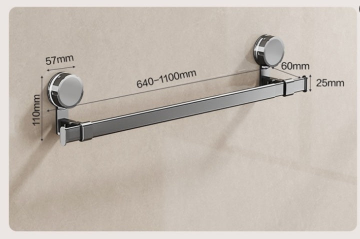 1 Suction Cup Telescopic Towel Rod