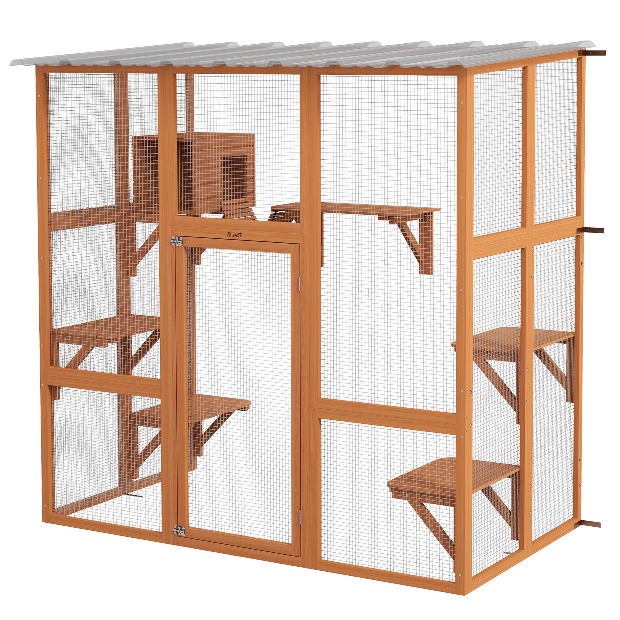 Catio Cat Window Box Outside Enclosure with Bridge Platforms