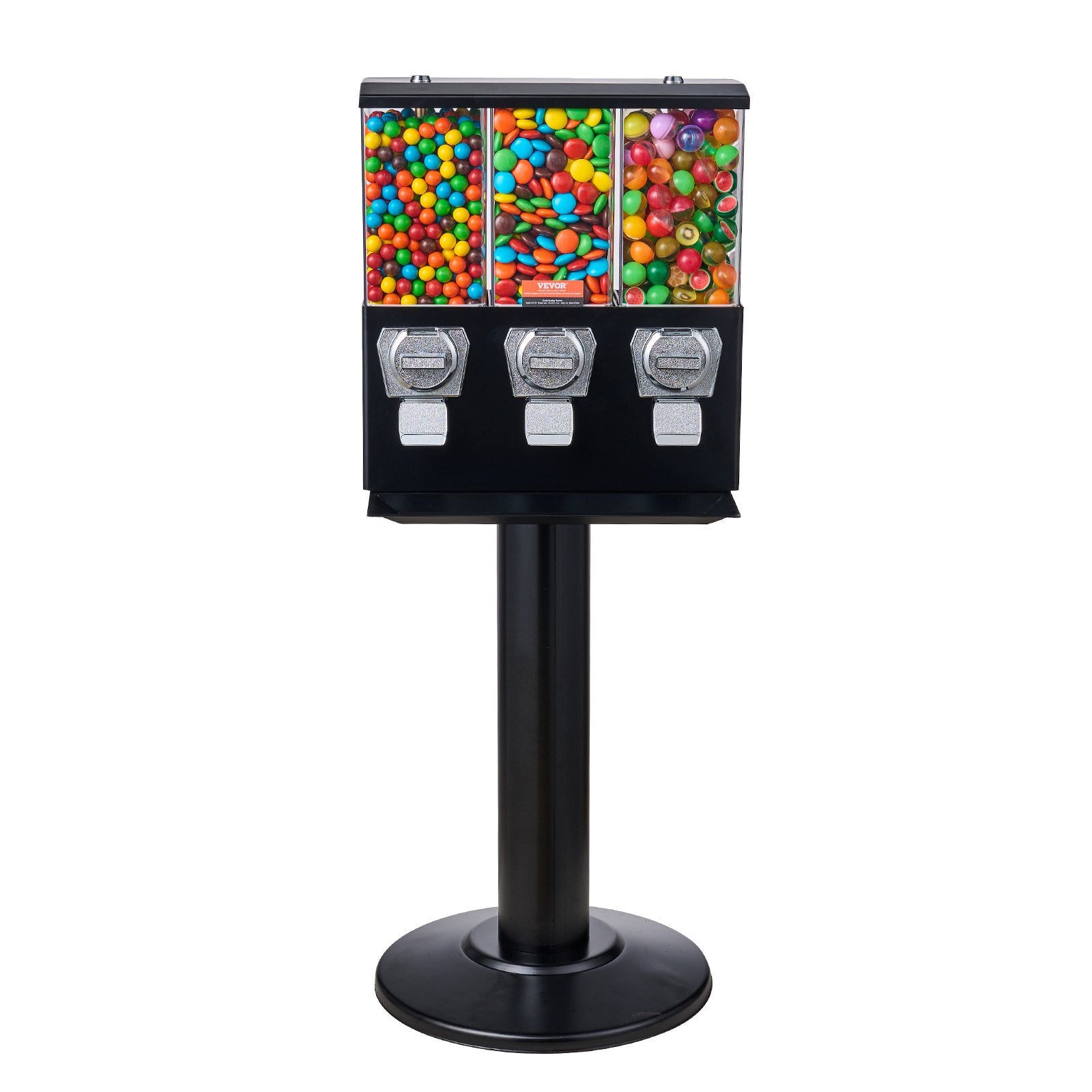 Gumball Machine With Stand Vending Coin Bank Vintage Candy Dispenser Black