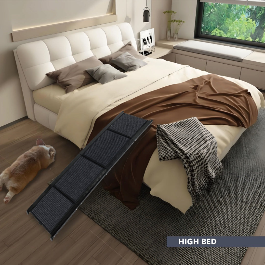 Dog Ramp For Car 65x17 Large Folding Pet Stair Ramps For Truck, SUV, With Non-Slip Surface, Up To 250LBS, Outdoor Dog Car Ramp For Medium  Large Dogs, Portable Pet Steps