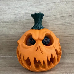 Halloween Giant Pumpkin Resin Decoration | Spooky Skull Head With Eerie Facial Features, Hollow Design For Indoor/Outdoor Festive Decor, Halloween Decor | Eerie Pumpkin Design | Carved Texture, Hallow