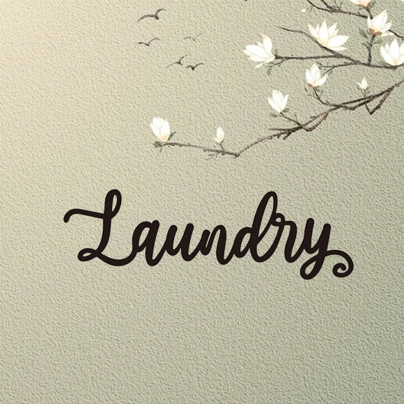 Vintage Industrial Metal Wall Sign For Laundry Room & Garage
