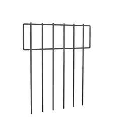 6PC 13inch*17inch Black Metal Protective Decorative Garden Fence, Animal Barrier, Yard And Lawn Isolation Fence, Outdoor Wrought Iron Fence