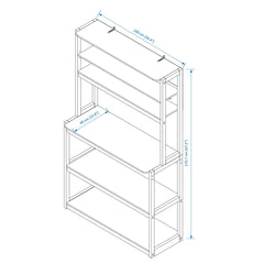 5-layer Packer Rack For Kitchen Cabinets, Coffee Bars, Kitchen Shelves, Microwave Racks