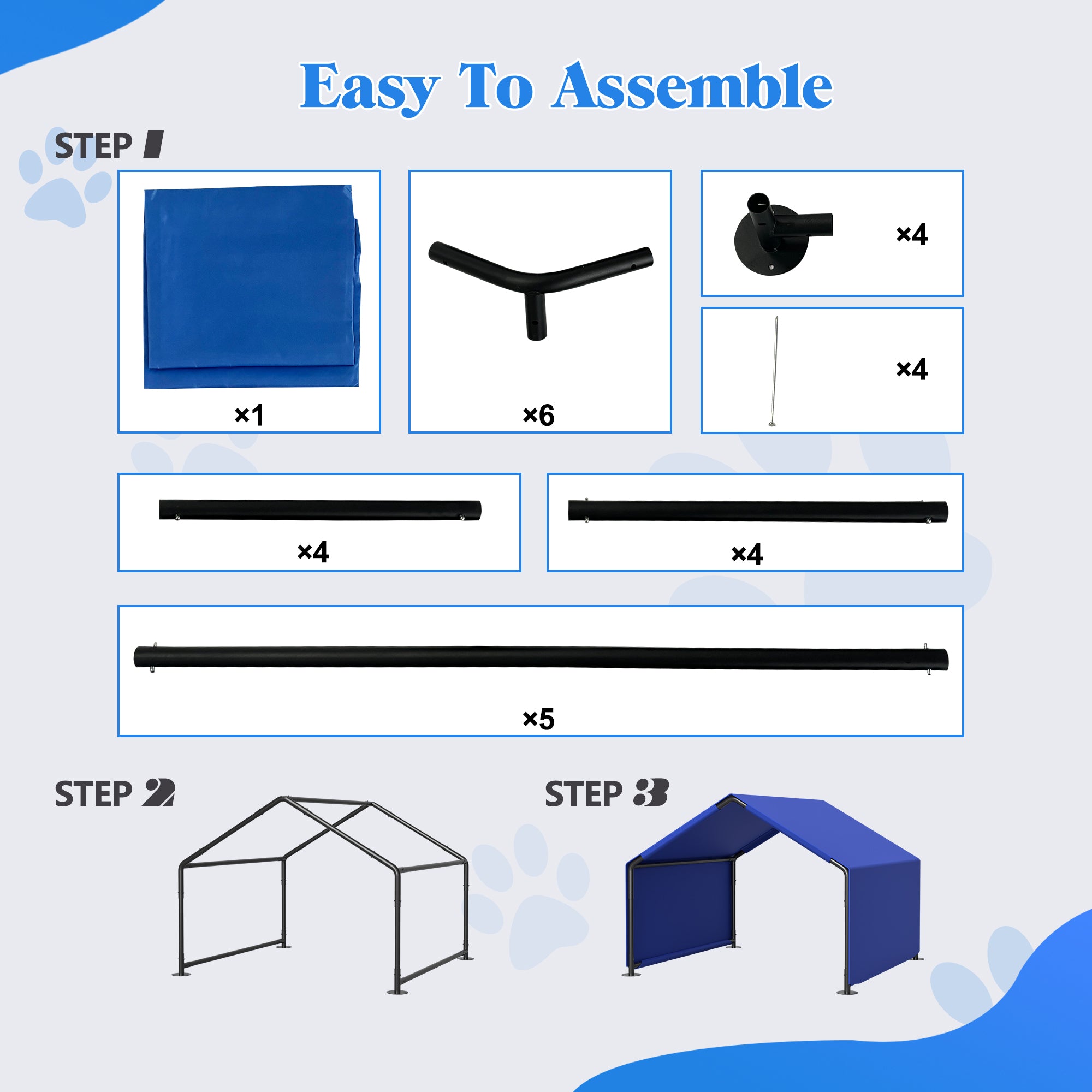 Dog Shade Shelter Outdoor Tent For Small Medium Dogs, Waterproof Sun Protection Pet House For Dogs, Small Animals And Livestock