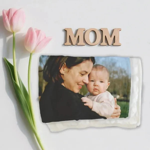Custom Blankets Flannel With Photo Upload For Mother's Day - Must Upload The Image