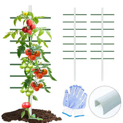 1PC 2FT*7FT White U-shaped Tube Climbing Trellis, Garden Flower Stand, Vegetable Climbing Trellis, Balcony And Garden Plant Climbing Trellis