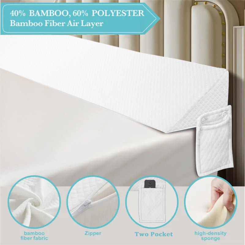 Air Layer Wedge Pillow-white