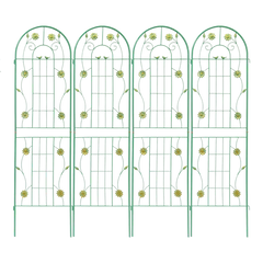 4 Pack Metal Garden Trellis 71" X 19.7" Rustproof Trellis For Climbing Plants Outdoor Flower Support
