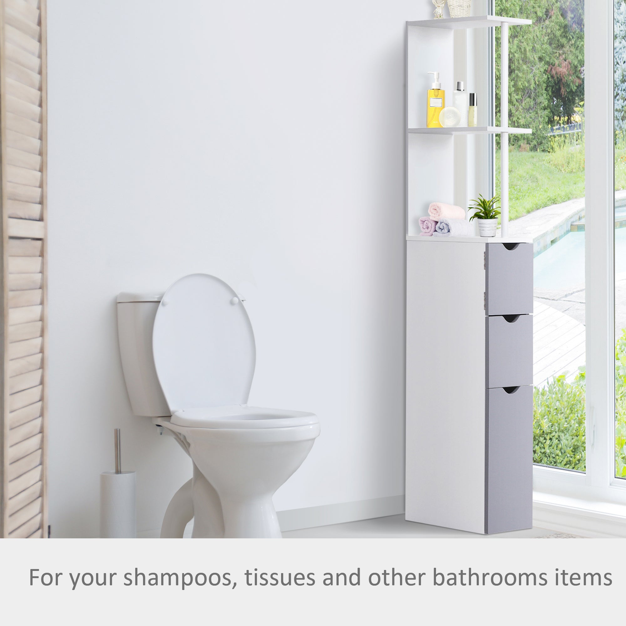54" Tall Bathroom Storage Cabinet
