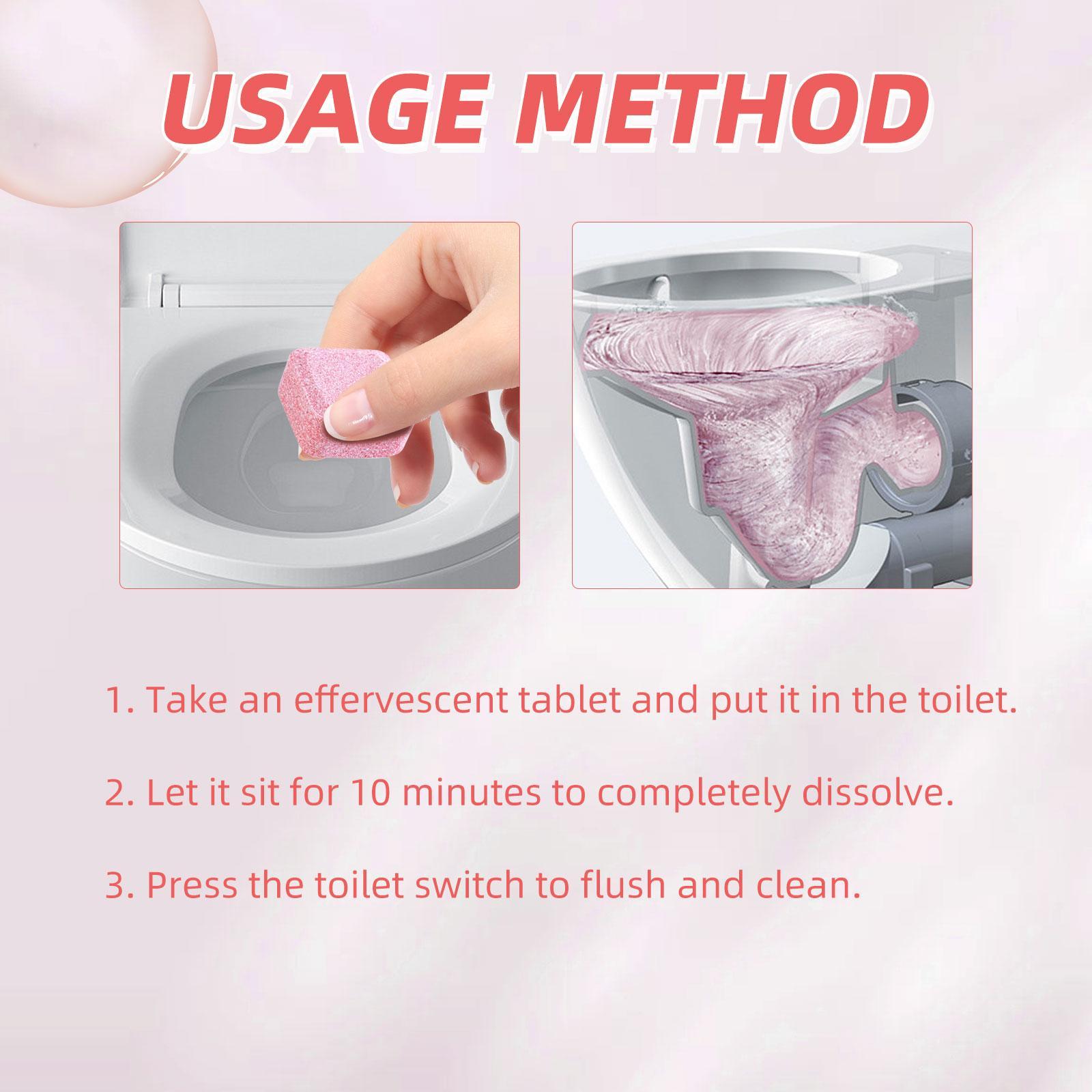 Toilet Cleaning Effervescent Tablets Toilet Cleaner Cleans Odors, Yellow Spots, Dirt, And Urine Stains