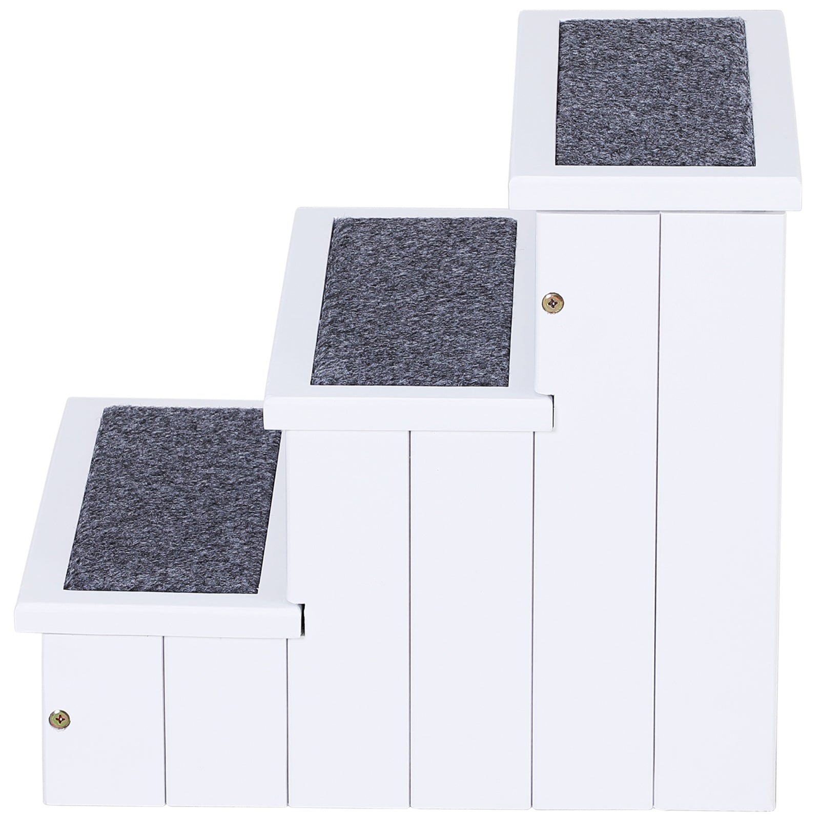 3 Step Carpeted Non Slip Pet Stairs Ramp for Cats and Small Dogs