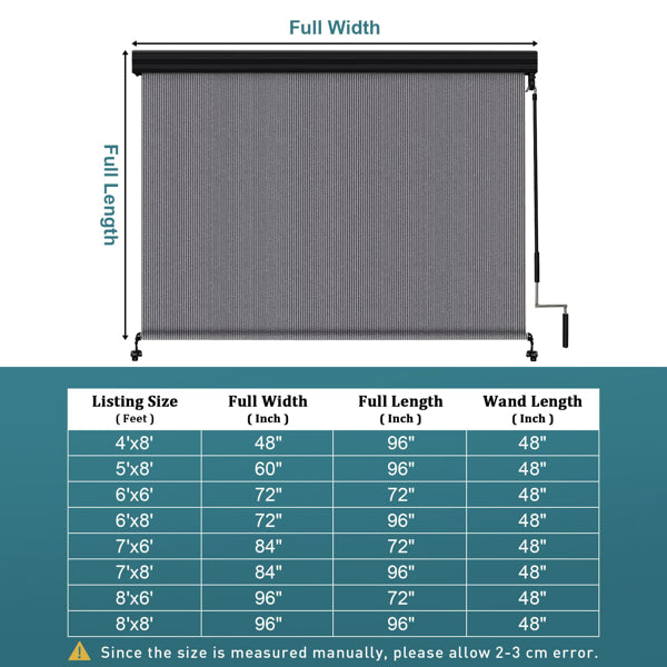 8'X6' Light Grey HDPE Covered Roller Shutter
