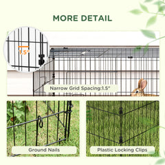 73" Small Animal Playpen with with Roof for Rabbits, Chicken, Chinchillas for Indoor/Outdoor Use, Green