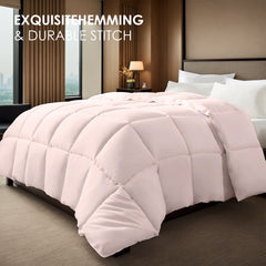 Pink Oversized Plump Thick Duvet Enhanced Warmth With Skin-friendly Comfort. Perfect For Cozy Bedrooms And Luxury Hotels. Fits Single Double Beds. Machine Washable. Ideal Christmas Gift.