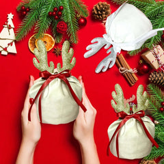 5 Pcs Christmas Gift Pouch Christmas Velvet Drawstring Bag Christmas Treat Bags With Drawstring Christmas Drawstring Wrapping Bags For Jewelry Xmas Party Supplies
