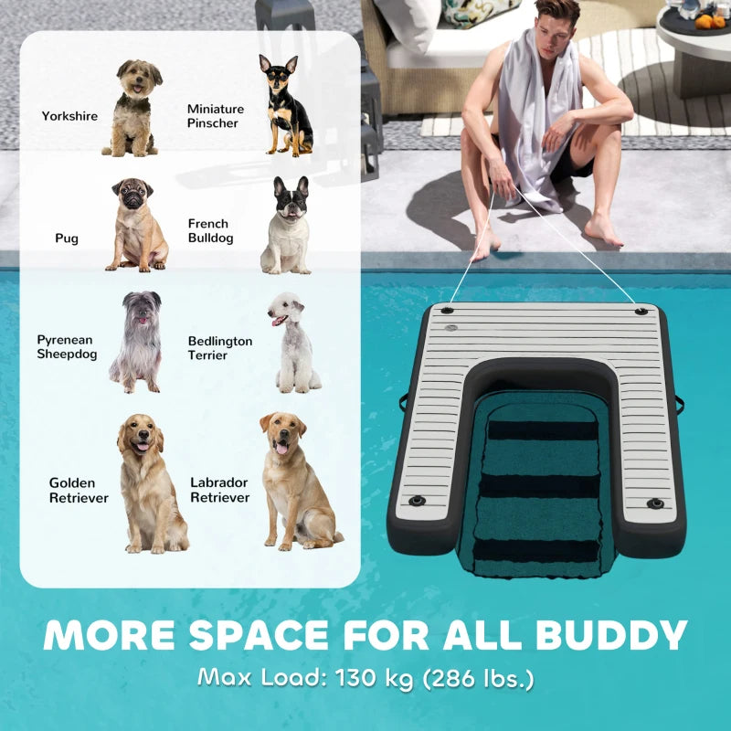 Inflatable Dog Boat Ramp Up To 286 Lbs