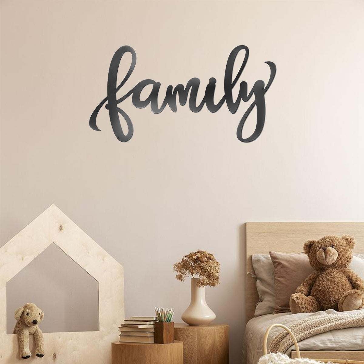 Vintage Metal Wall Sign For Family - Inspirational Quotes For Living Room