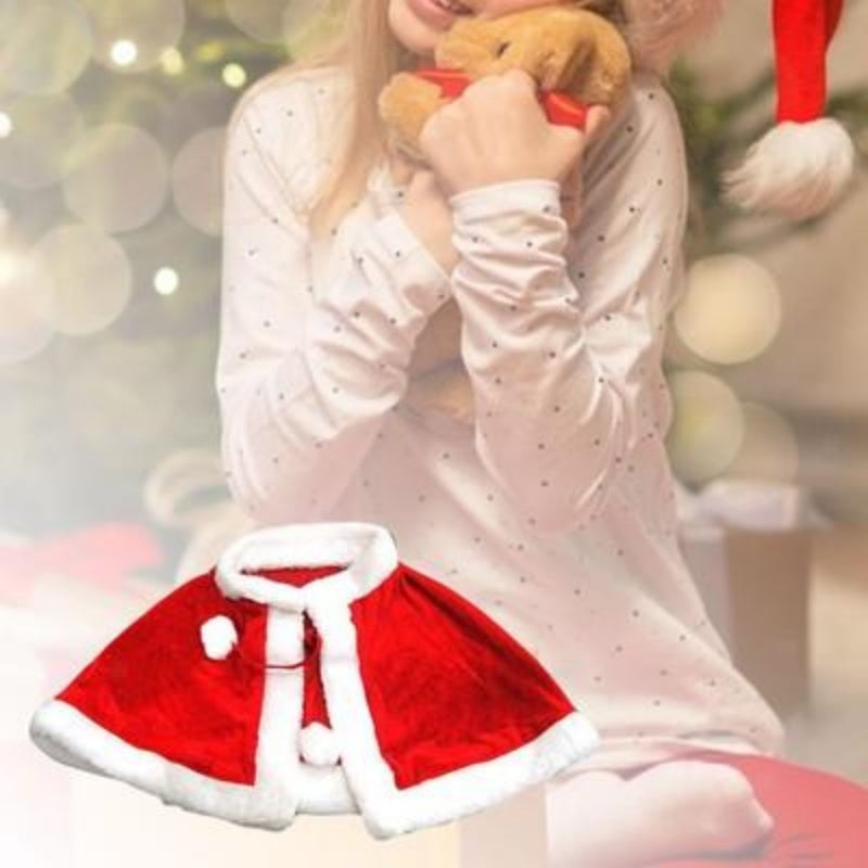 Red Velvet Cape Children's Christmas Stage Performance Carnival Festival
