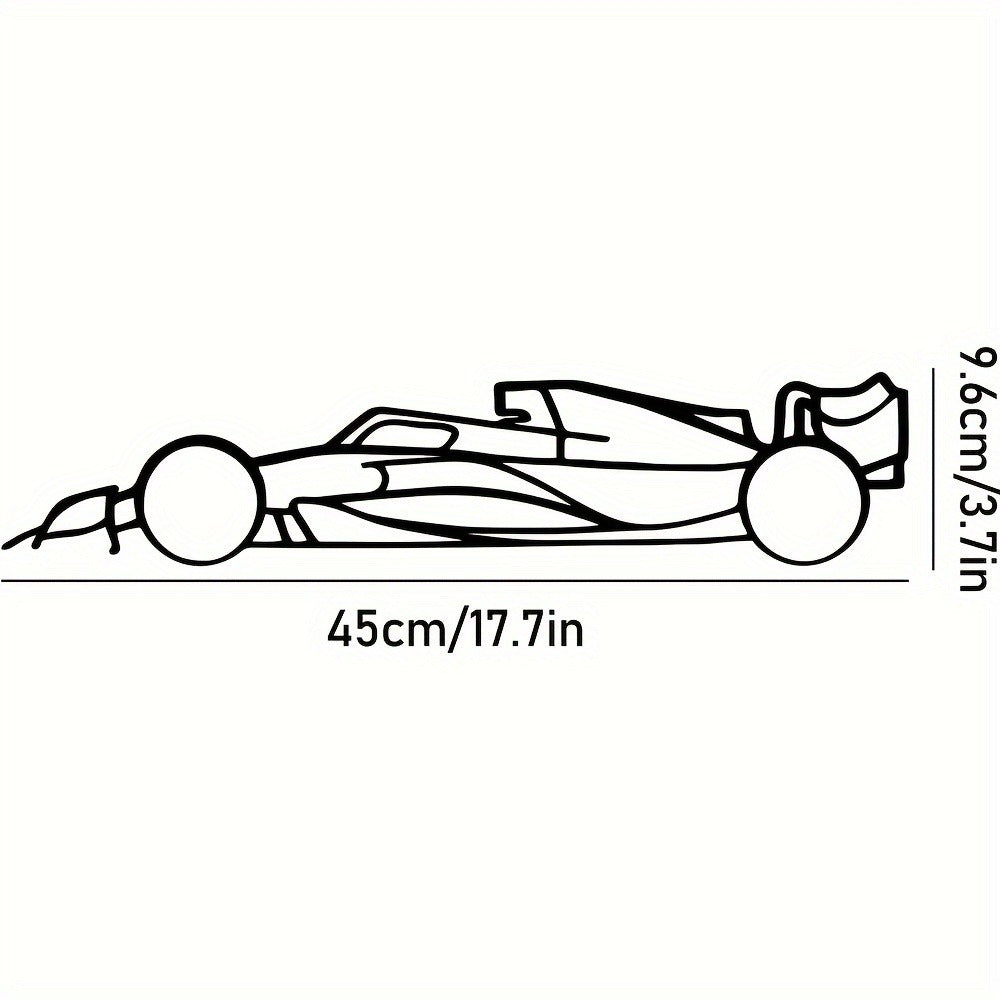 Laser-Cut Metal Wall Art Precise Sports Car Silhouette