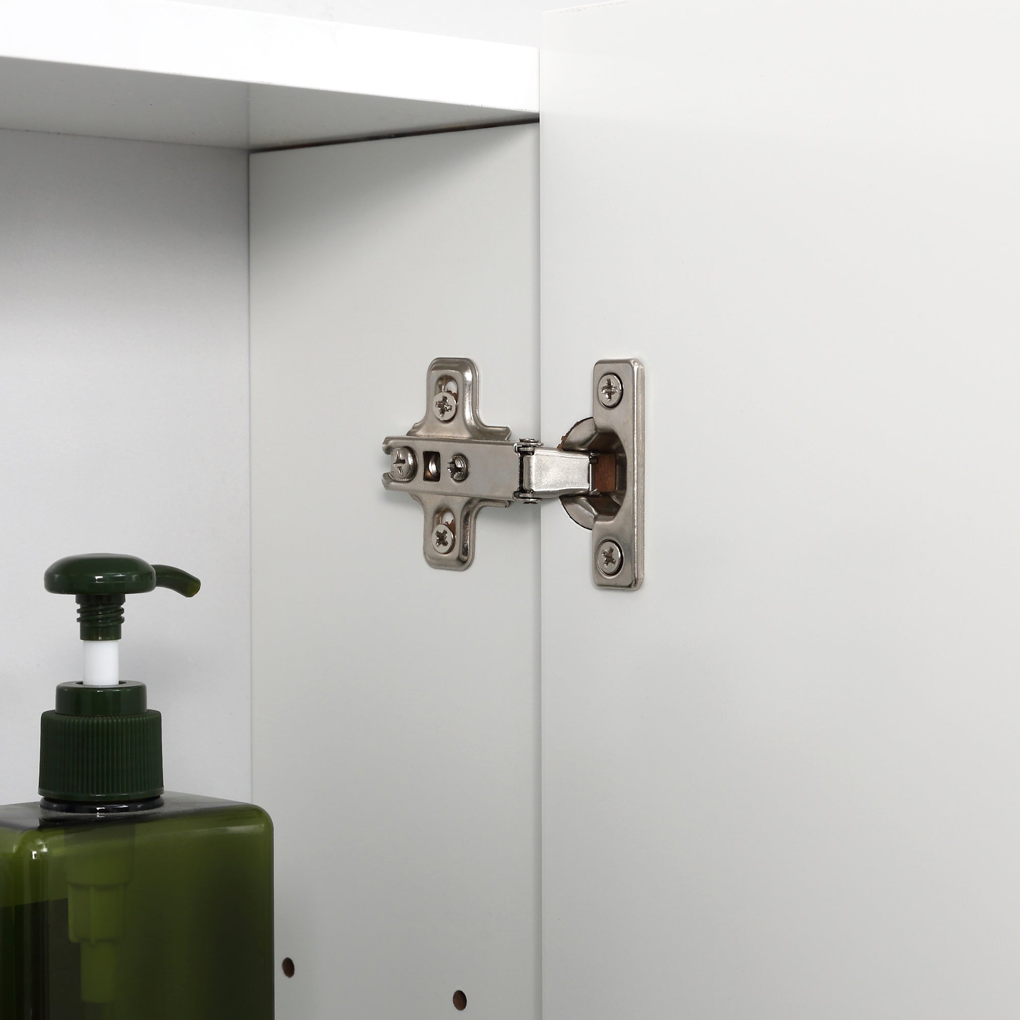 Wall Mounted Mirror Cabinet, Bathroom Medicine Cabinet with Mirror, 3 Doors and Adjustable Shelves, White
