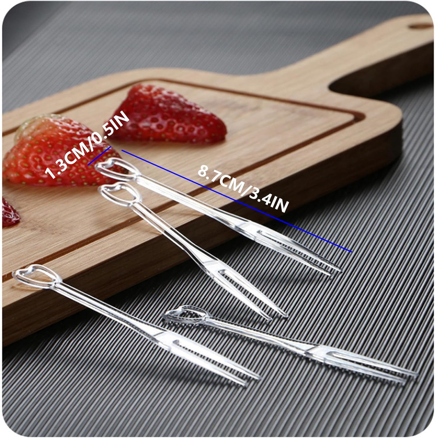 200pcs Disposable Plastic Mini Tasting Forks For Fruits, Desserts, Cheese Cubes, Snacks