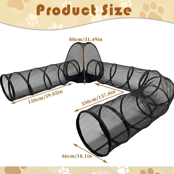 Outdoor Cat Enclosure, Portable Cat Tents For Outside, Cage Free Outside Cat Playpen Pet Enclosure, Cat Tunnel Outdoor Playground For Indoor Cats & Small Animals