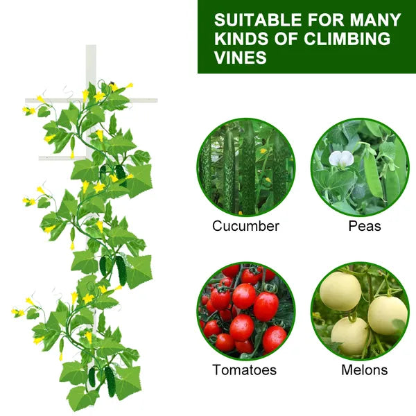 7FT 1PC Hollow T-shaped Climbing Trellis, High-strength Support, Stylish Design, Easily Create A Green Living Wall
