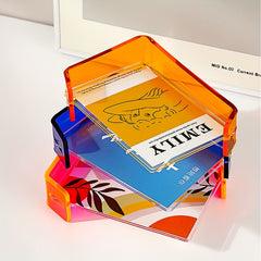 4x6 Inch Colorful Acrylic Photo Frame Box Creative Picture Holder Stylish Gradient Color Collage Frame