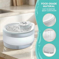 USB Powered 2.5L Automatic Circulating Pet Water Fountain 2500ML Healthy Running Water Drinking Bowl For Indoor Cats