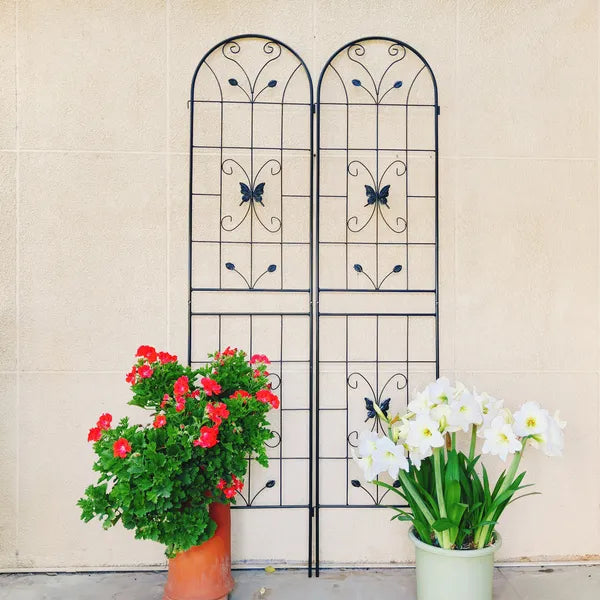 2 Pack Metal Garden Trellis 86.7 X 19.7 Rustproof Trellis For Climbing Plants Outdoor Flower Support