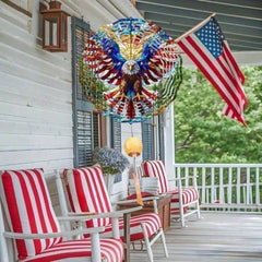3D American Flag Wind Spinner - Patriotic Eagle Spinner