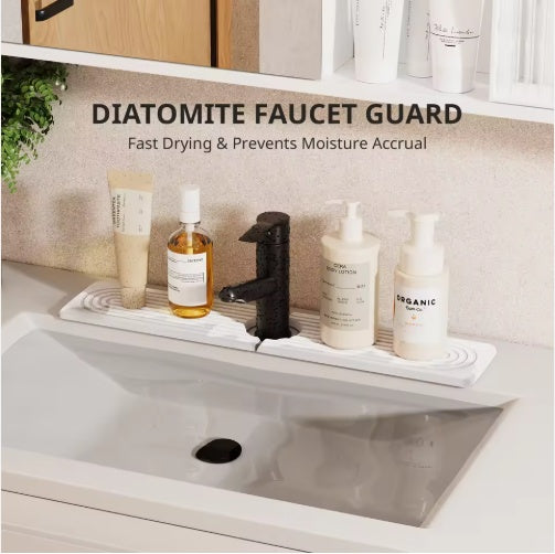 Diatomaceous Earth Sink Tray Stone Home Sink Caddy Kitchen Instant Dry Sink Organizer