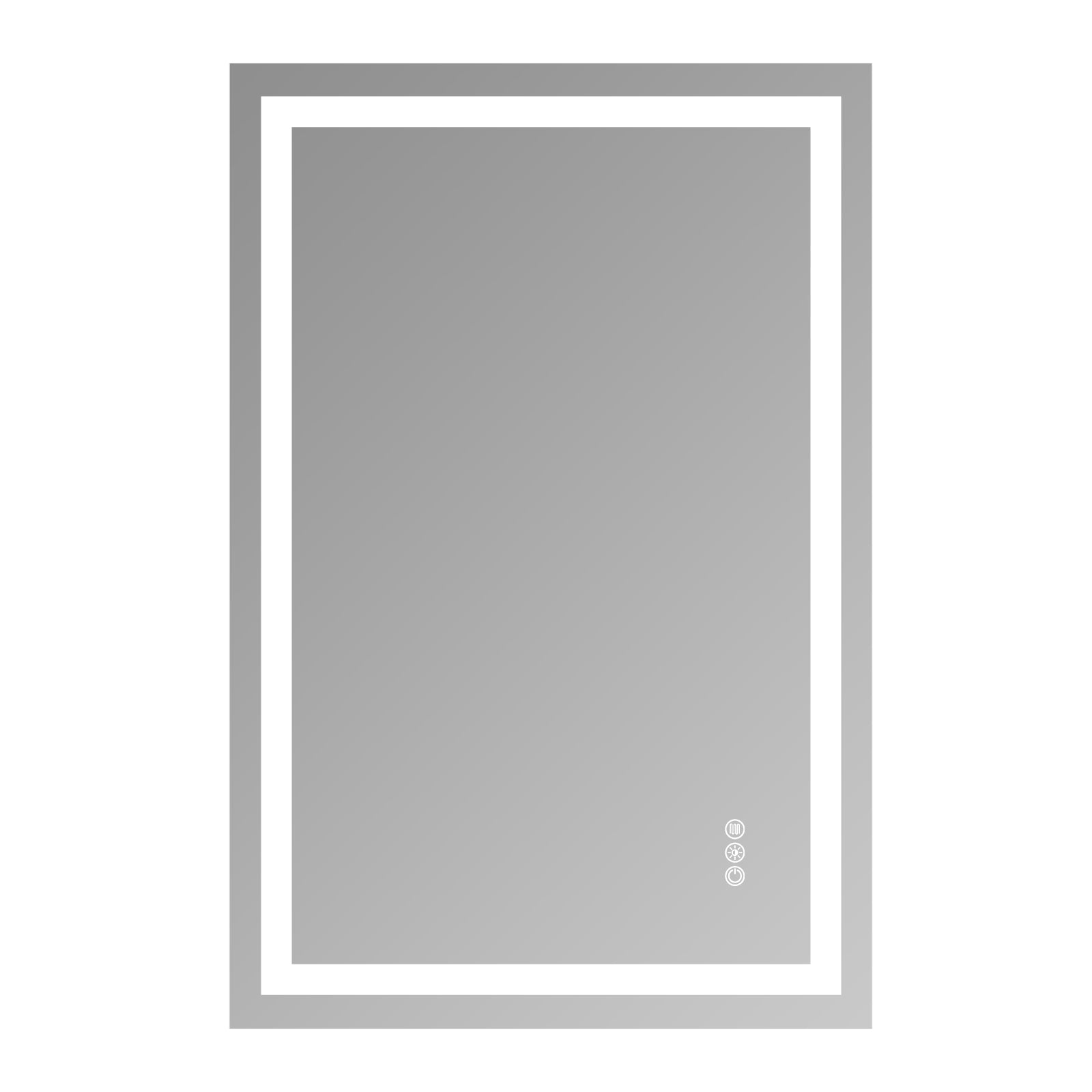 24X36 Inch Frameless Tempered Glass With Dual LED Light Strips For Front And Rear Illumination, Unable To Ship On Weekends, USPS,FedEx