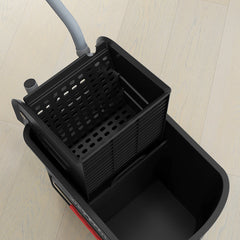 Compact Mop Bucket With Wringer, Mop Bucket On Wheels, 21 Quart, Separate Dirty And Clean Water, Black,TikTok Prohibits Sales
